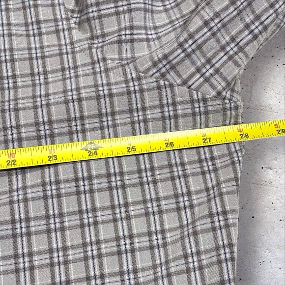 Mizzen + Main Performance Classic Button Shirt Mens XXL Gray Plaid - Picture 5 of 11